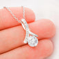 Love Grows Here Petite Ribbon Shaped Pendant