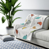 Colorful Chicken All Over Print Cozy Sherpa Fleece Blanket