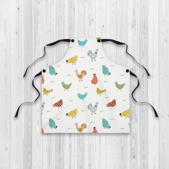 Colorful Chicken All Over Print Apron