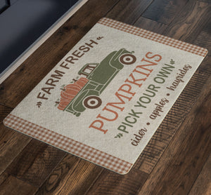Farm Fresh Pumpkins Indoor Door Mat