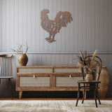 Floral Chicken Die-Cut Metal Wall Art Sign, Home Decor, Farmhouse