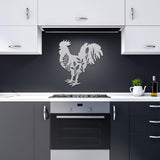 Floral Chicken Die-Cut Metal Wall Art Sign, Home Decor, Farmhouse
