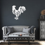 Floral Chicken Die-Cut Metal Wall Art Sign, Home Decor, Farmhouse
