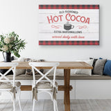 Hot Cocoa Buffalo Plaid Indoor Wall Art Canvas Print