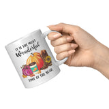 It's the Most Wonderful Time of the Year Fall Autumn Leopard Print Pumpkin Boots 11 oz Mug