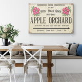 Personalized Apple Orchard Wall Art Canvas