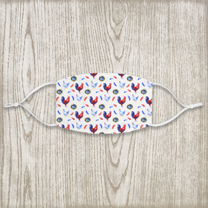Chicken and Rooster All Over Print Fabric Face Mask