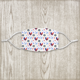 Chicken and Rooster All Over Print Fabric Face Mask