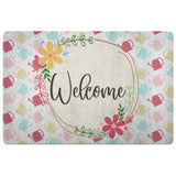 Watering Can Welcome Indoor Door Mat