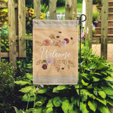 Welcome Burlap and Fall Color Garden Flag