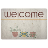 Welcome Hanging Plant Indoor Door Mat