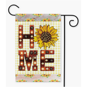 Sunflower HOME Double Sided Garden Flag