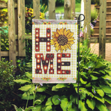 Sunflower HOME Double Sided Garden Flag
